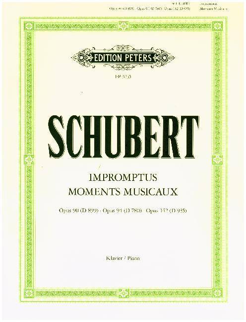Impromtus, Moments Musicaux, Klavier Op. 90 (D 899), op. 91 (D 780), op. 142 (D 935)