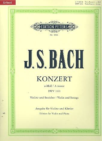 Violinkonzert a-Moll BWV 1041, Klavierauszug Violine und Klavier
