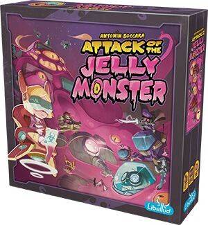 Asmodee LIB0007 - Attack of the Jelly Monster, Würfelspiel, Strategiespiel Gesellschaftsspiel für 3-5 Spieler