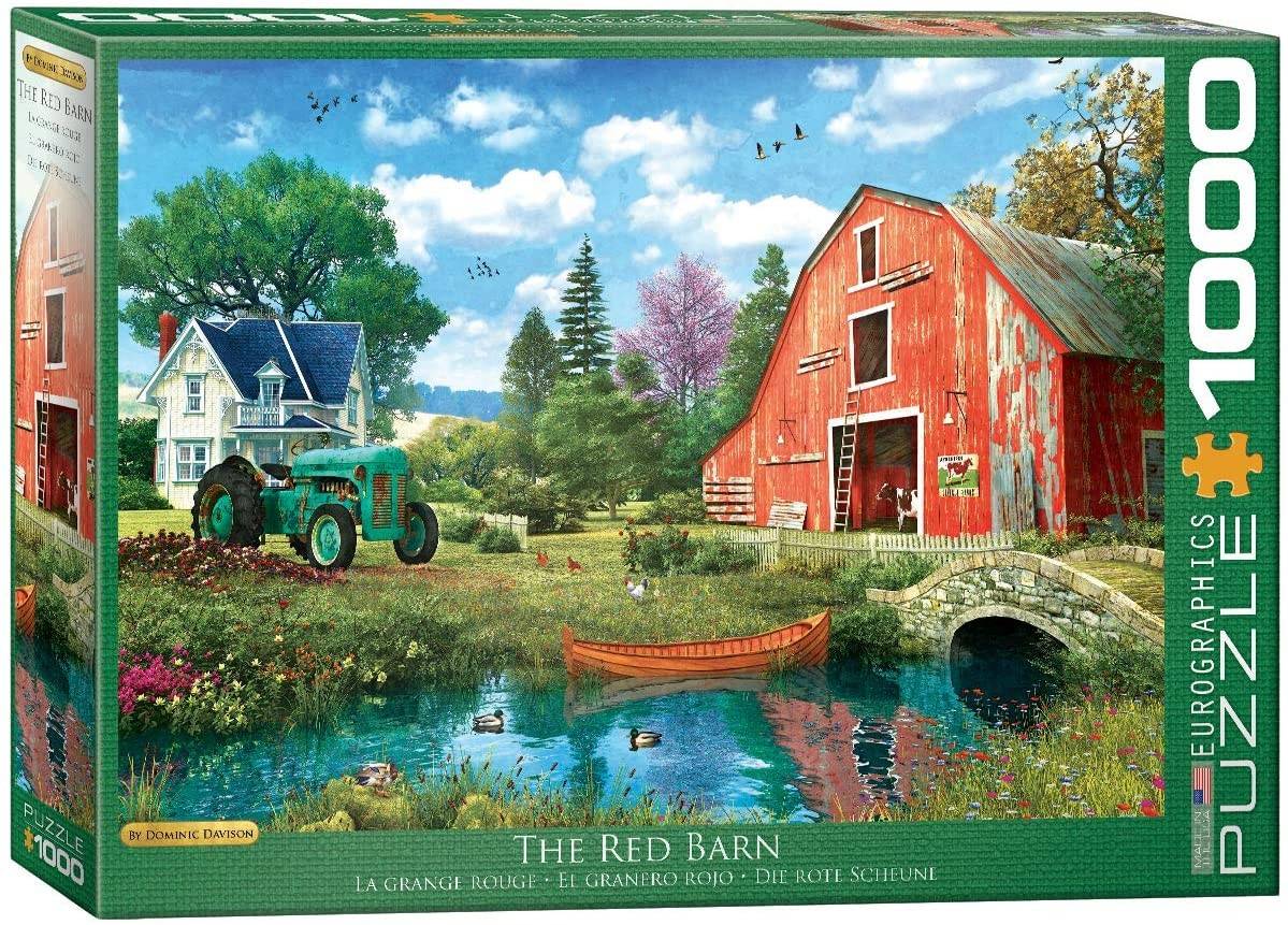 Eurographics 6000-5526 - Dominic Davison, The Red Barn, Puzzle, 1000 Teile Die rote Scheune, Eurographics-Puzzle, 1000 Teile, Maße: 68 x 48 cm, Smart