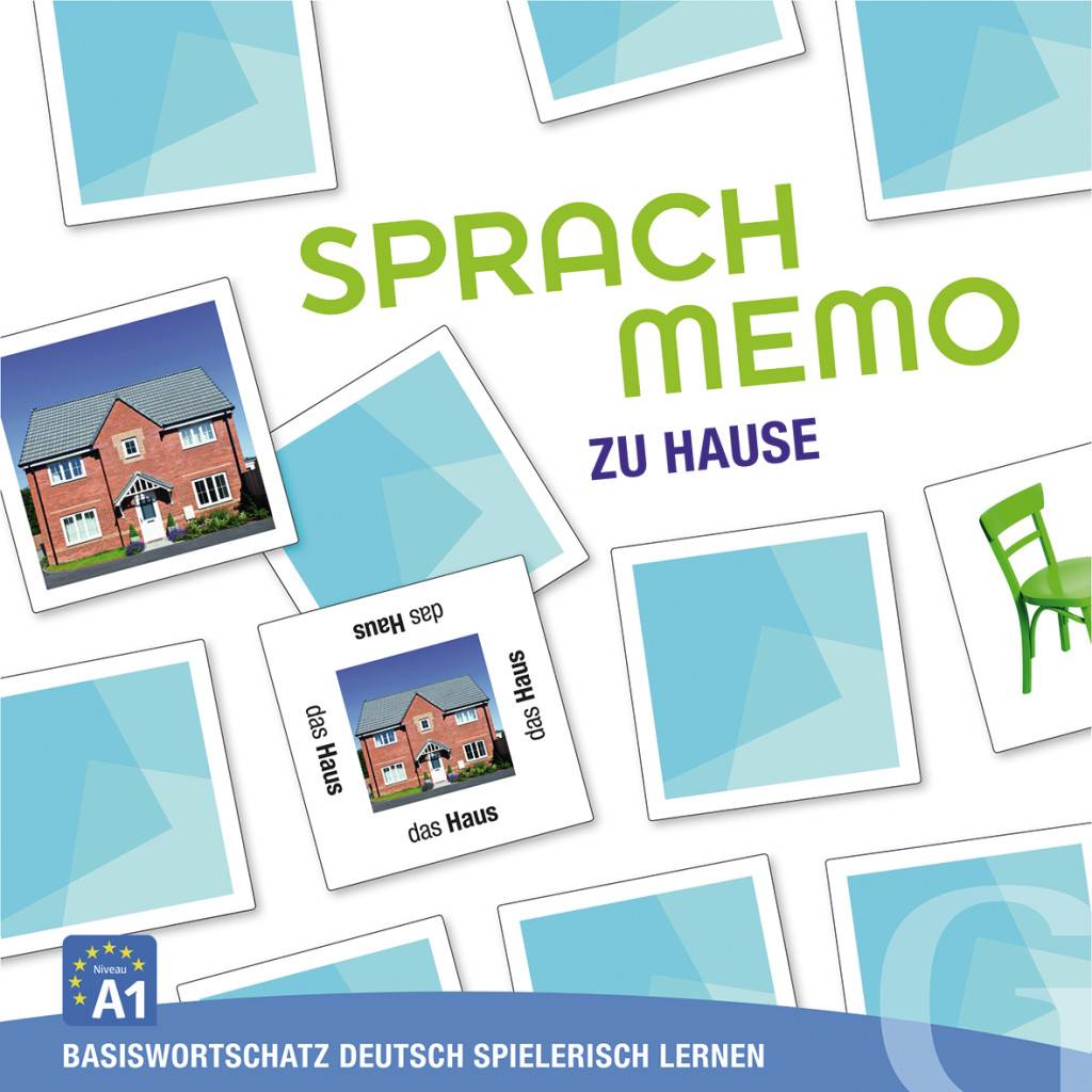 Sprachmemo Deutsch, Zu Hause (Spiel) Basiswortschatz spielerisch Deutsch lernen. Niveau A1. Sprachspiel