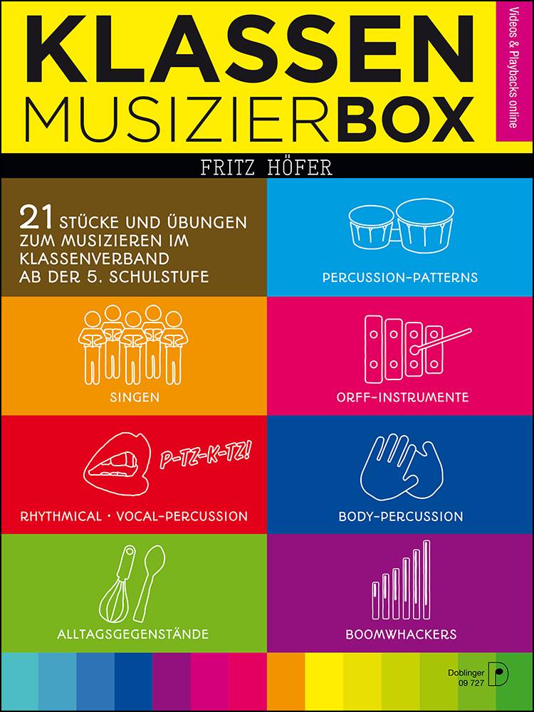 Klassenmusizierbox. Bd.1 21 Stücke und Übungen zum Musizieren im Klassenverband ab der 5. Schulstufe - Videos und Playbacks online