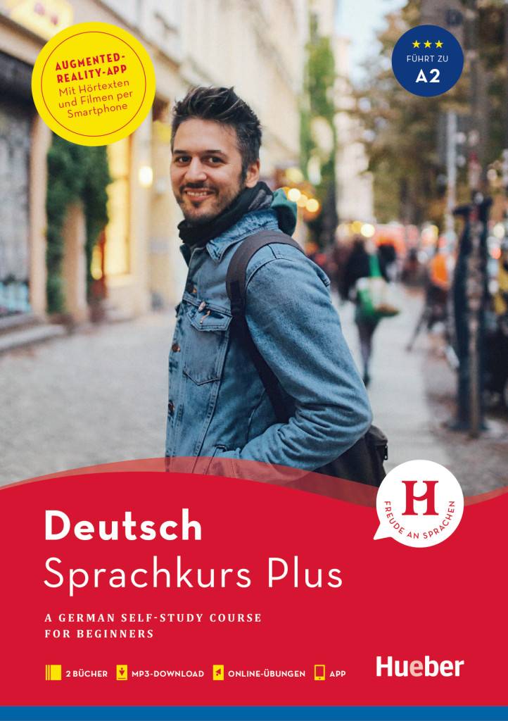 Hueber Sprachkurs Plus Deutsch, Englische Ausgabe, 2 Bde. A German Self-Study Course for Beginners. 2 Bücher, MP3-Download, Onlineübungen, App. Fü