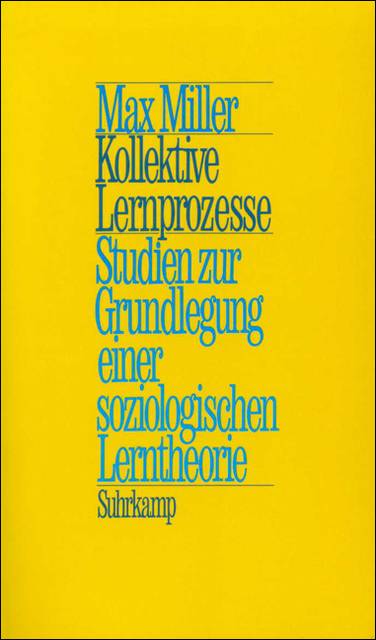 Kollektive Lernprozesse Studien zur Grundlegung einer soziologischen Lerntheorie