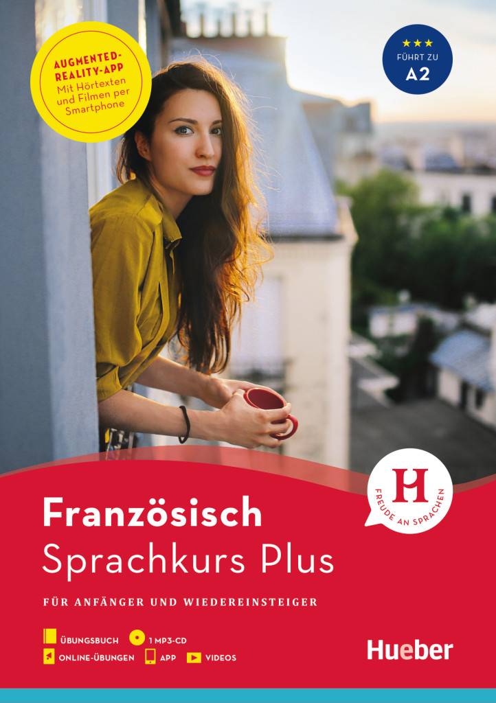 Hueber Sprachkurs Plus Französisch, mit MP3-CD Für Anfänger und Wiedereinsteiger. Übungsbuch, 1 MP3-CD, Onlineübungen, App, Videos. Führt zu Niv