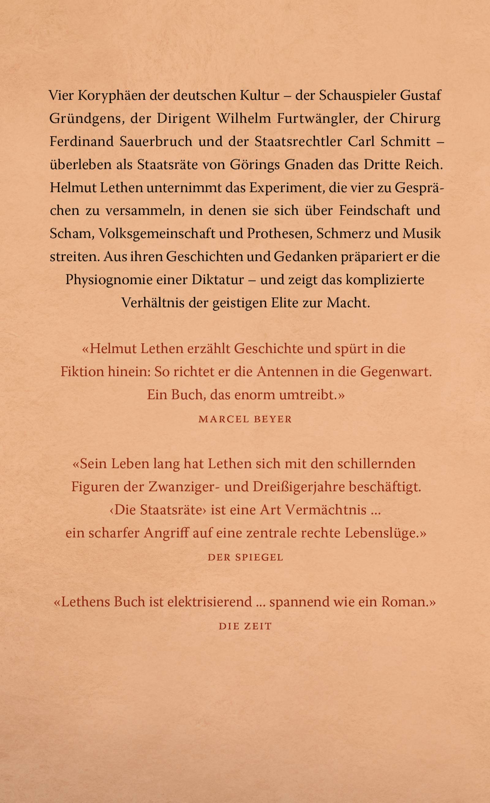 Die Staatsräte Elite im Dritten Reich: Gründgens, Furtwängler, Sauerbruch, Schmitt