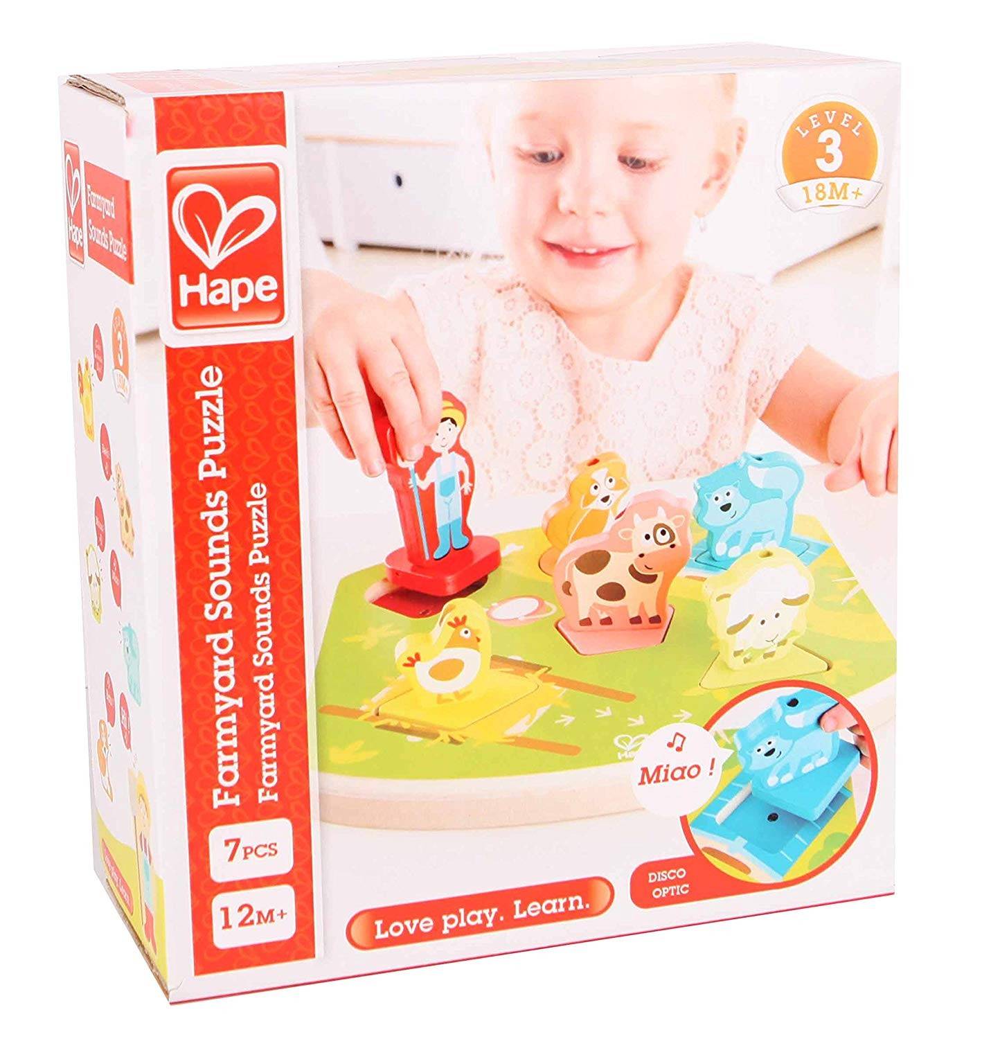 Hape E1614 - Bauernhof, Geräusche, Puzzle