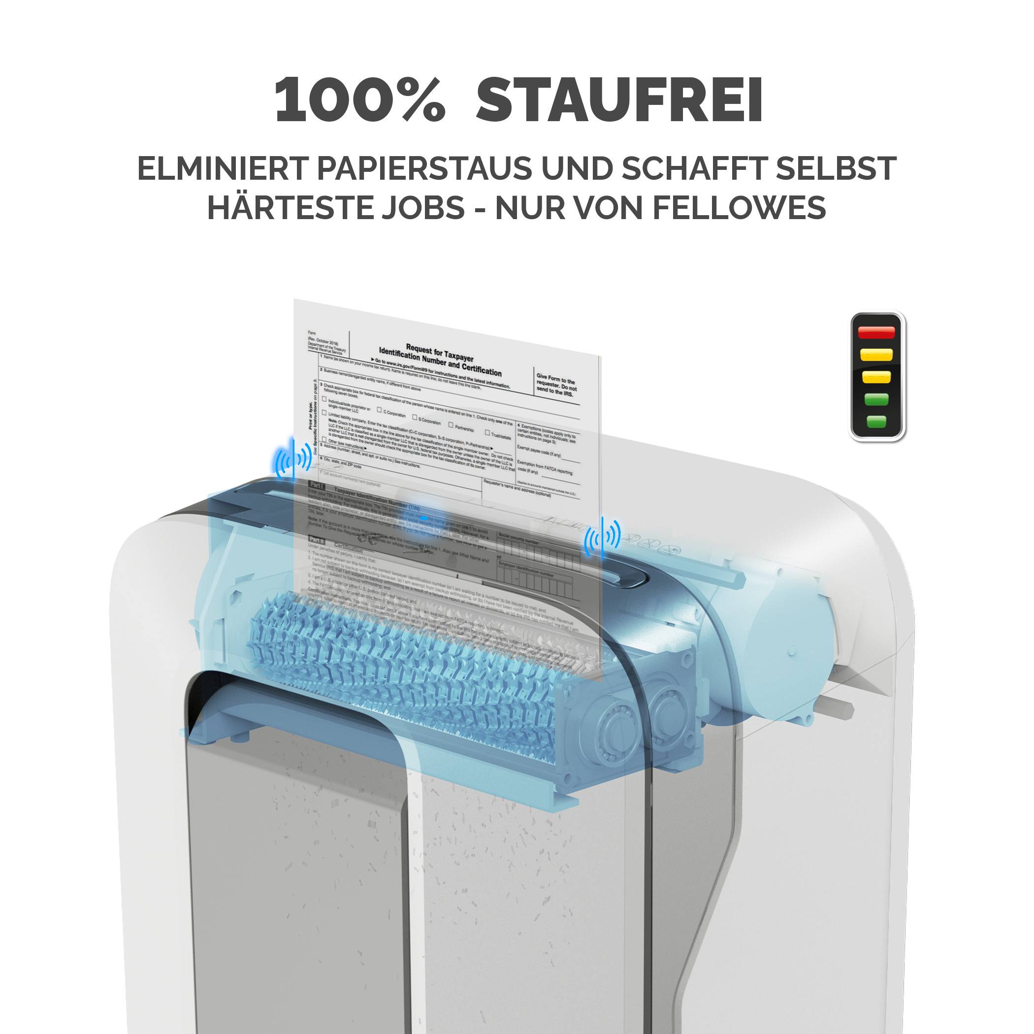 Fellowes Aktenvernichter 12 Blatt High Security (P5), Papierschredder für Bür...