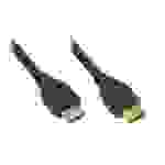 Good Connections® Ultra-High-Speed HDMI® 2.1 Kabel, 8K UHD-2 / 4K UHD, vergoldete Kontakte, CU, schwarz, 0,5m