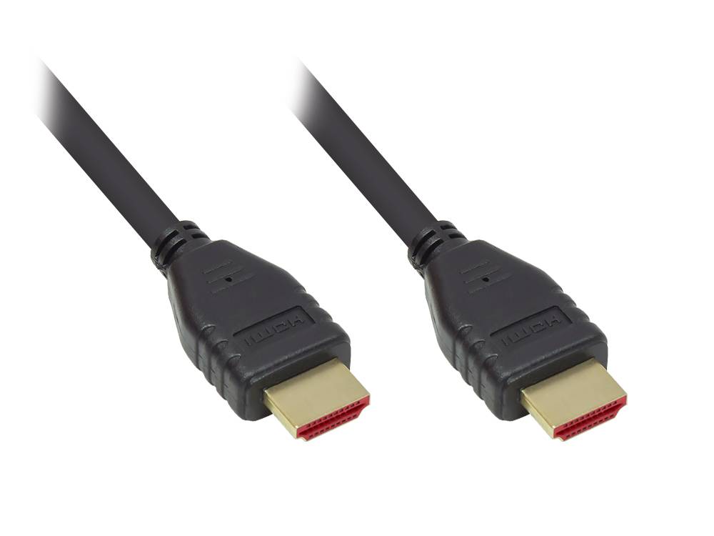 Good Connections® Ultra-High-Speed HDMI® 2.1 Kabel, 8K UHD-2 / 4K UHD, vergoldete Kontakte, CU, schwarz, 1m