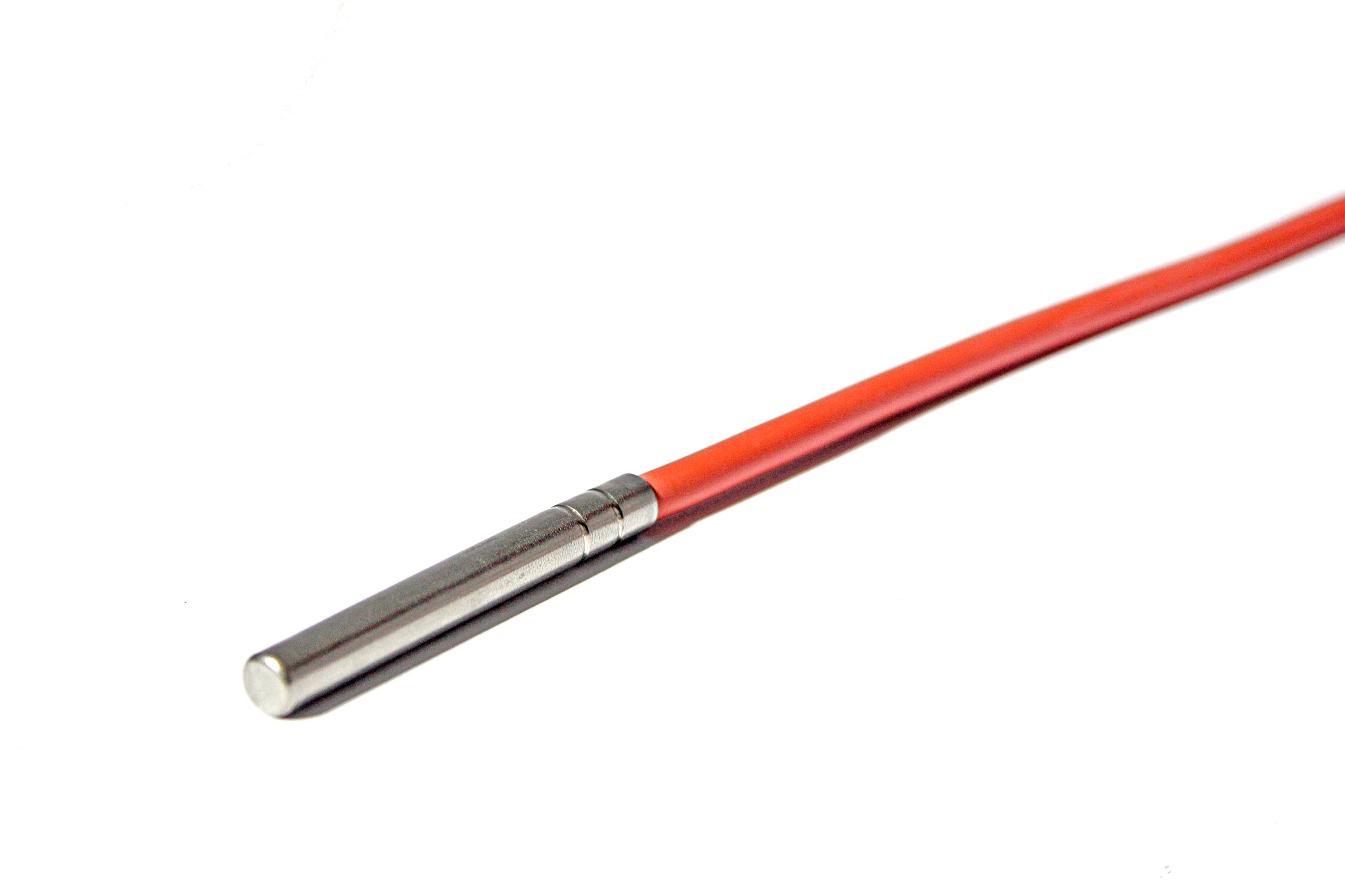 promesstec Pt1000 Temperaturfühler / 5m Silikon-Leitung / 2-Leiter / Schutzhülse 6x50mm / Klasse A / -50°C...+180°C