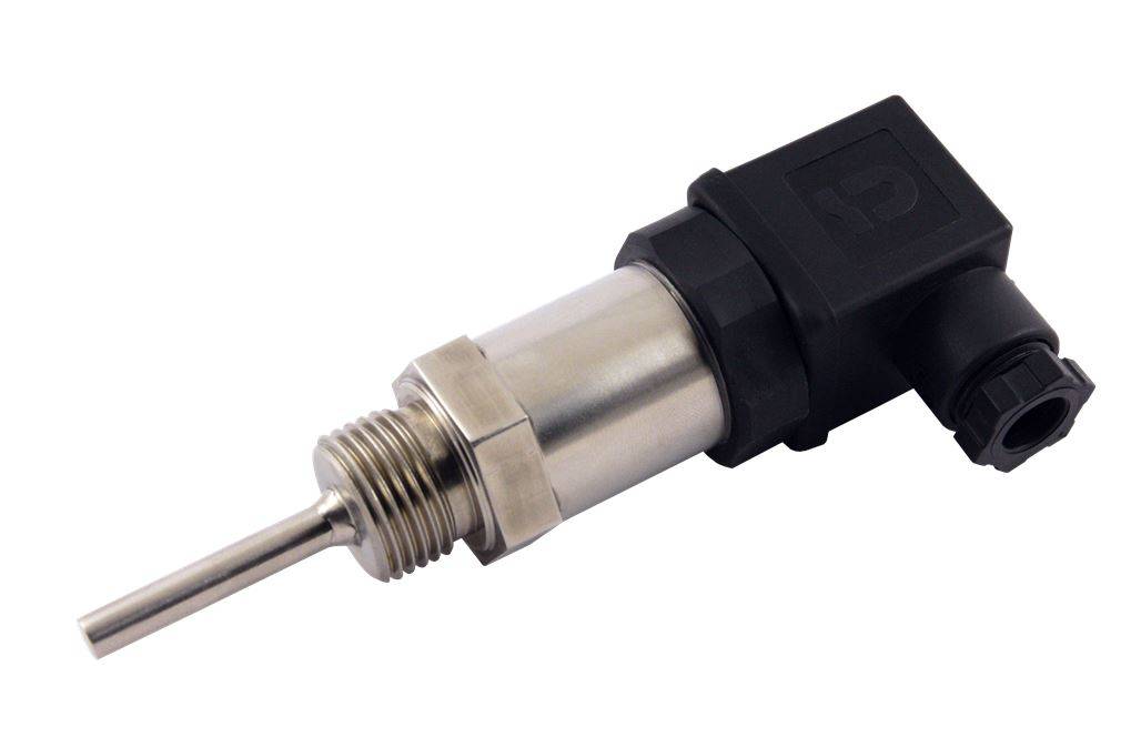 promesstec Pt100 Temperaturfühler / Schutzarmatur 6x50mm / G1/2" Einschraubgewinde / Ventilstecker ISO 4400 / Klasse A