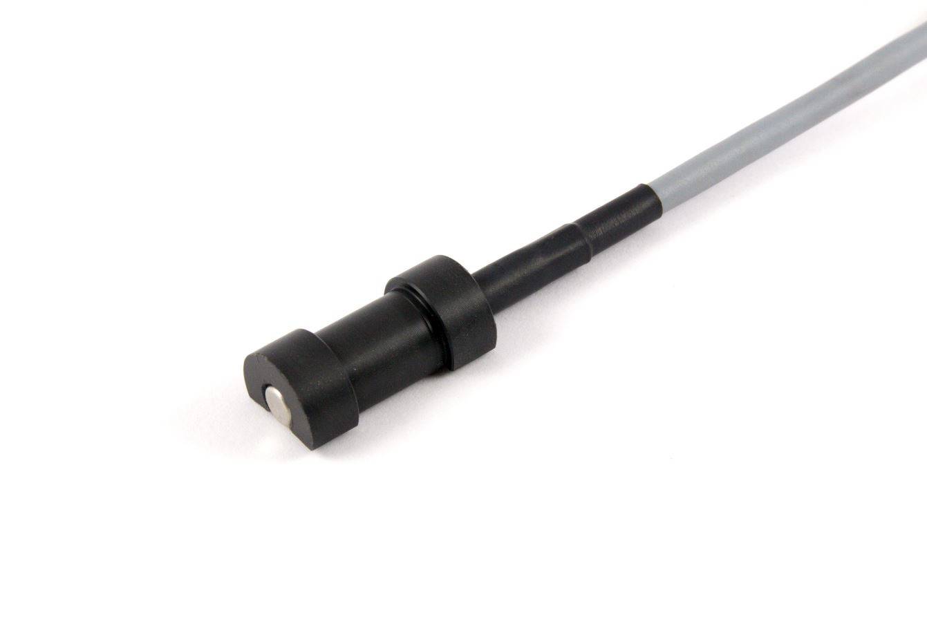 promesstec Pt100 Temperaturfühler / Anlegefühler / 2m PVC-Leitung / 3-Leiter / Schutzhülse 6x50mm + Halterung aus POM