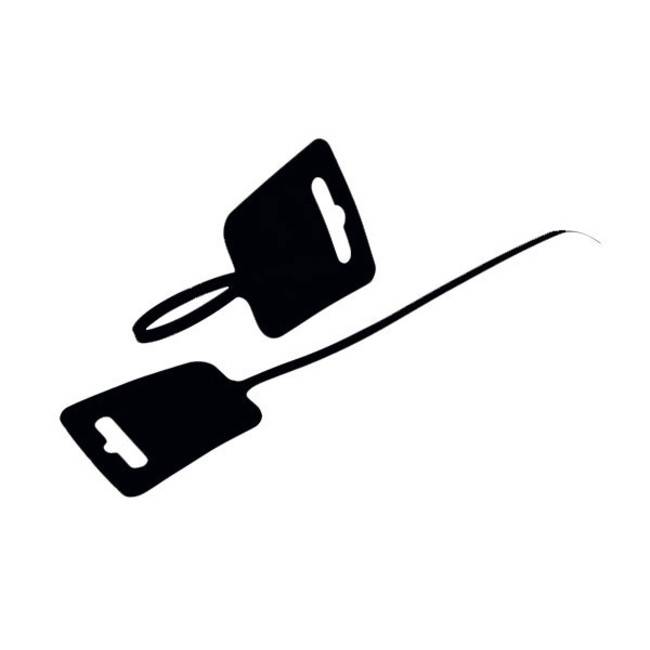 Good Connections® Kabelbinder, Euroloch und Beschriftungsfeld, RAL 8022, VE 100 Stück, schwarz, 4,8 x 250mm