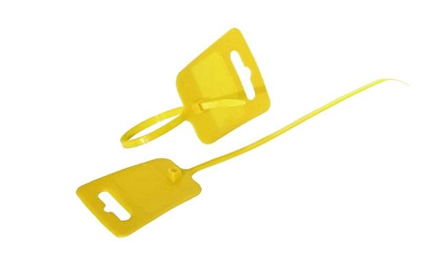 Good Connections® Kabelbinder, Euroloch und Beschriftungsfeld, RAL 1026, VE 100 Stück, gelb, 4,8 x 250mm