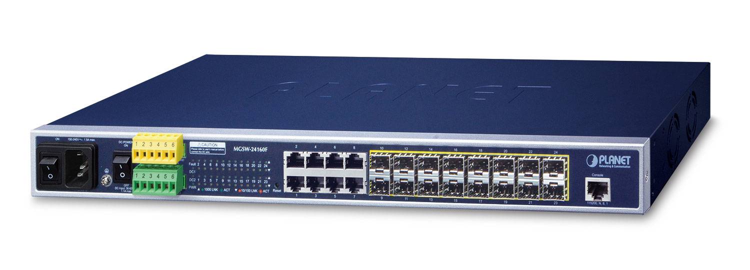 PLANET MGSW-24160F - Switch - L4 - managed - 8 x 1000Base-T + 16 x 1000Base-X