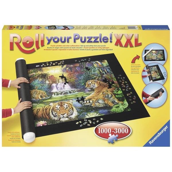 Ravensburger 17957 - Roll your XXL, Puzzle-Zubehör Puzzlematte für 1000-3000 Teile, Inhalt: 1 Matte aus rutschfestem Filz (150 x 100 cm), 1 aufblasb Ravensburger 17957 - Roll your XXL, Puzzle-Zubehör Puzzlematte für 1000-3000 Teile, Inhalt: 1 Matte aus rutschfestem Filz (150 x 100 cm), 1 aufblasb