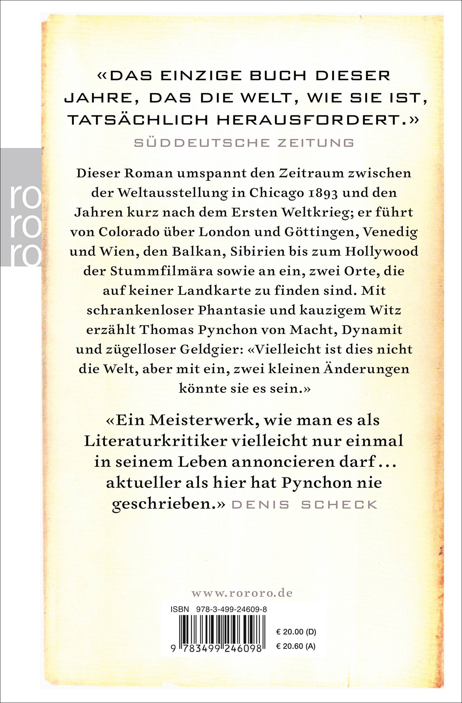 Gegen den Tag Roman
