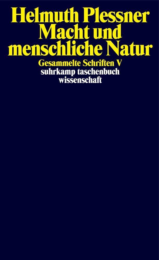 Macht und menschliche Natur Gesammelte Schriften V, suhrkamp taschenbuch wissenschaft 1628