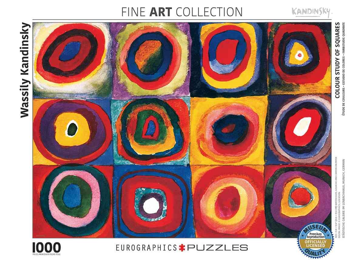 Eurographics 6000-1323 - Farbstudie Quadrate von Wassily Kandinsky, Puzzle Farbstudie Quadrate, Eurographics-Puzzle, 1000 Teile, Maße: 68 x 48 cm