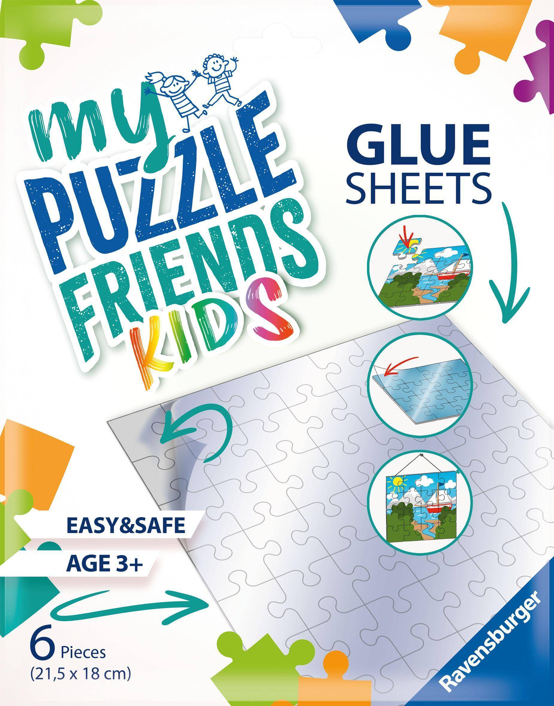 My Puzzle Friends Glue Sheets (Puzzle-Zubehör) 6 Klebefolien (18 x 21,5 cm) für Puzzle mit Maßen: 49 x 36 cm, individuell zuschneidbar und nicht wi