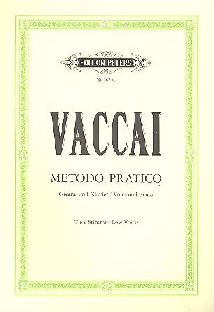 Metodo pratico di Canto italiano, Gesang und Klavier, tiefe Stimme Tiefe Singstimme / (für Gesang und Klavier)