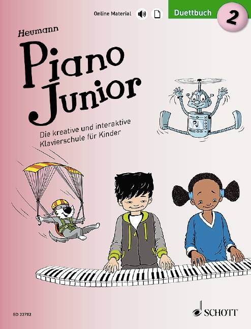 Piano Junior: Duettbuch. Bd.2 Die kreative und interaktive Klavierschule für Kinder. Klavier 4-händig. Ausgabe mit verschiedenen Online-Materialien