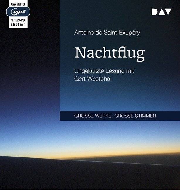 Nachtflug, 1 MP3-CD Ungekürzte Lesung mit Gert Westphal (1mp3- CD), Lesung. MP3 Format