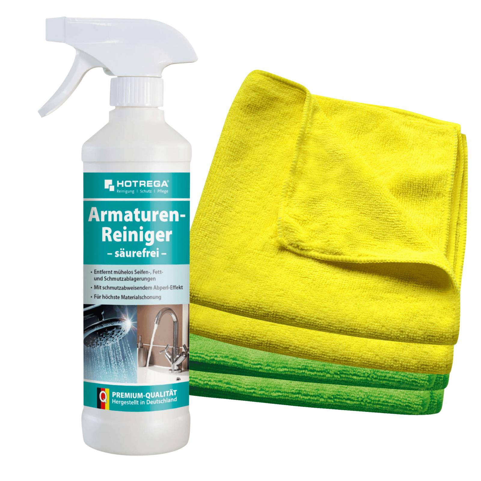 HOTREGA Armaturen-Reiniger säurefrei Set 5-teilig
