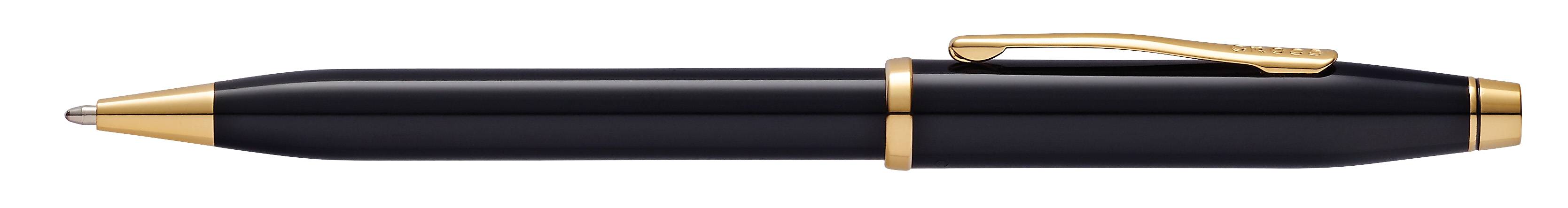 Kugelschreiber Cross Century II Schwarzlack mit 23 Kt. gold in Geschenkbox