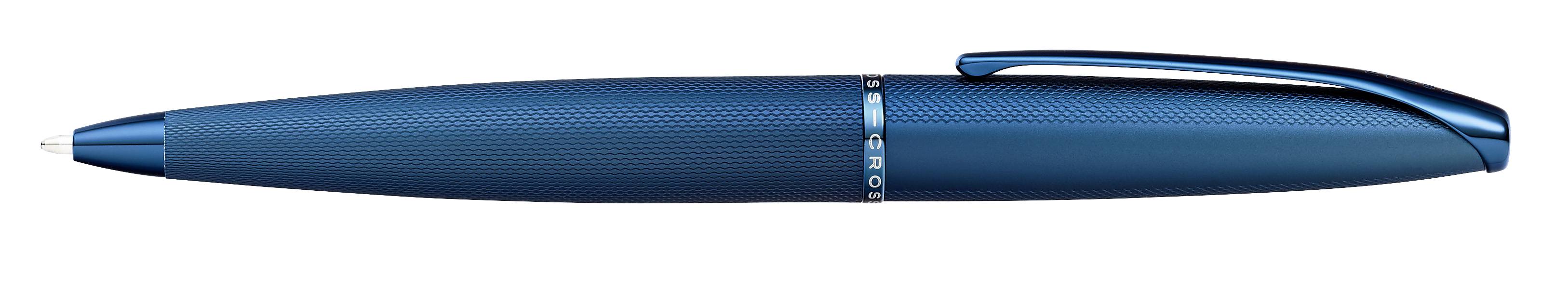 Kugelschreiber Cross ATX Dunkelblau mit Diamantmuster, in Geschenkbox