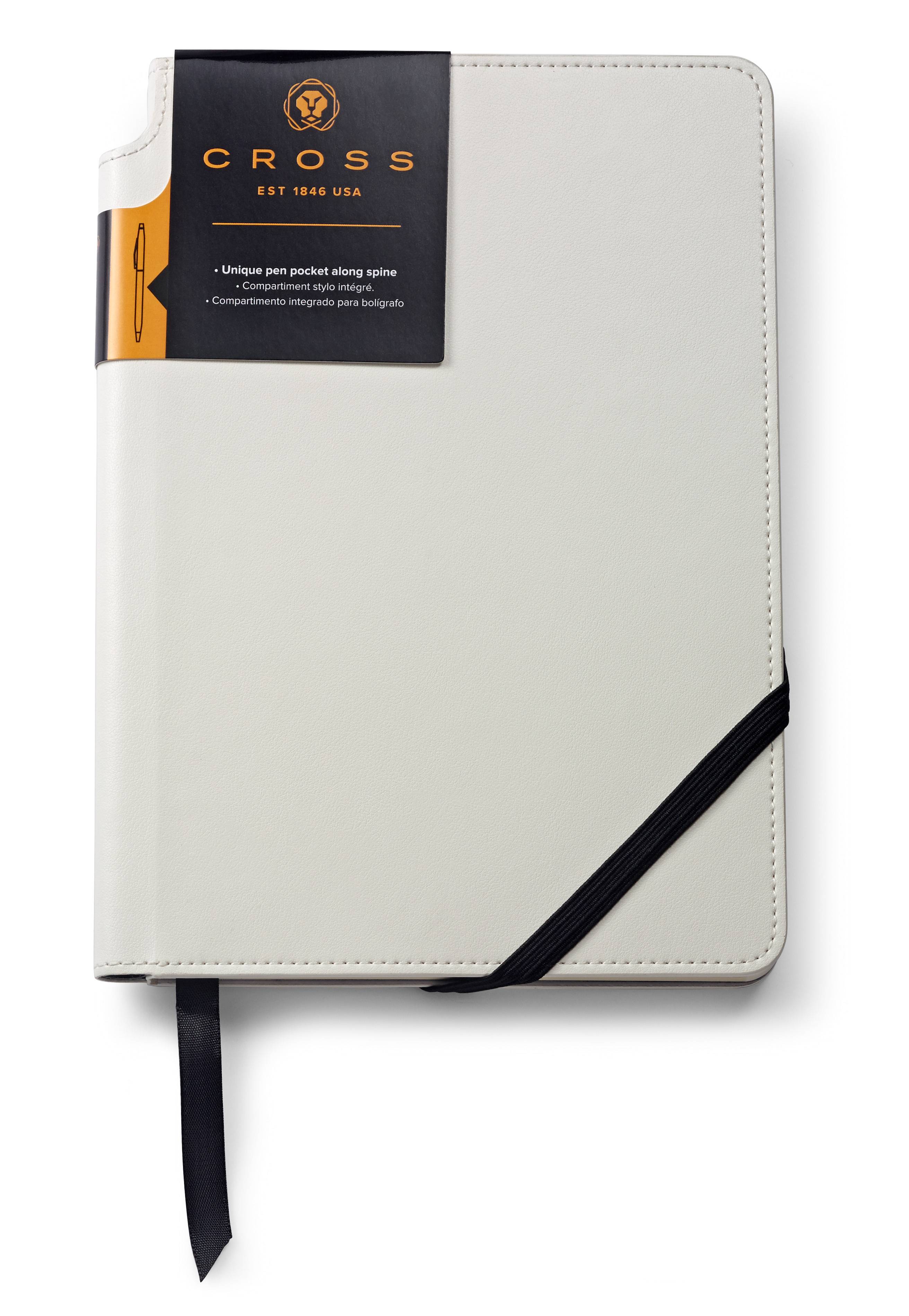 Notizbuch Cross Journal weiß, Mittel, Liniert