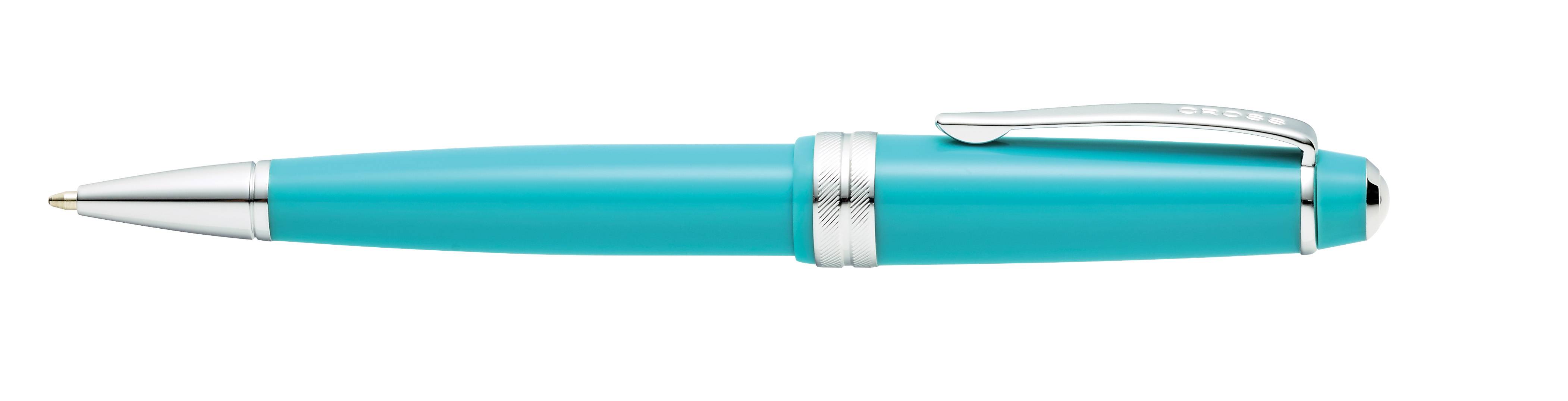 Kugelschreiber Bailey Light Türkis-Lack/Chrom, aus Kunststoff