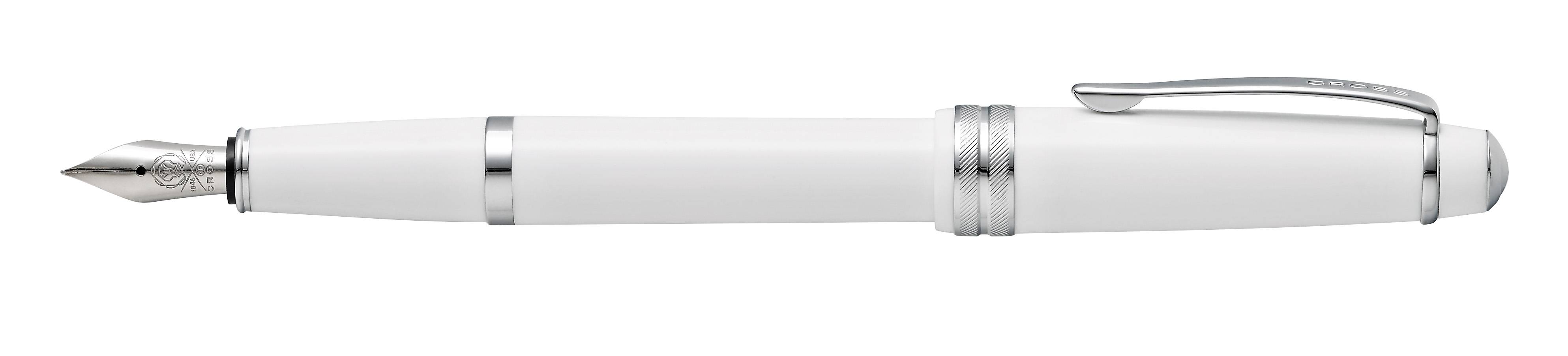 Füllfederhalter Bailey Light, M-Feder, Weiß-Lack in Geschenkbox