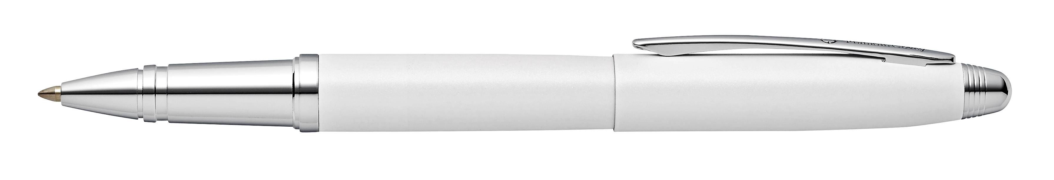 Rollerball Franklin Covey Weißlack mit Chrombeschlägen in Self Serve