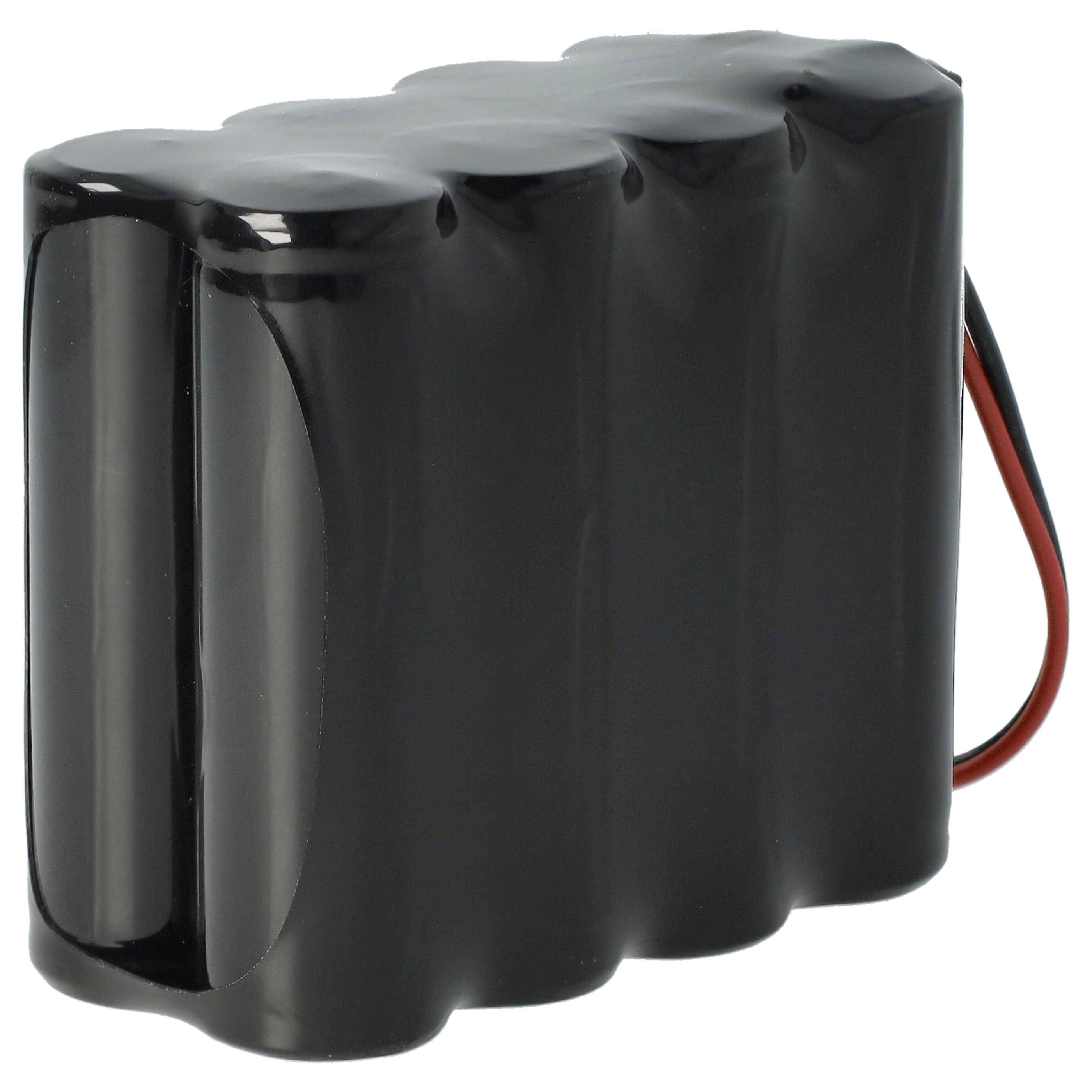 vhbw Akku kompatibel mit Visonic 0-100459, 0-5466-8, 0-100605, 0-100535, 0-100498 Alarmanlage, Alarmsystem (2000 mAh, 9,6 V, NiMH)
