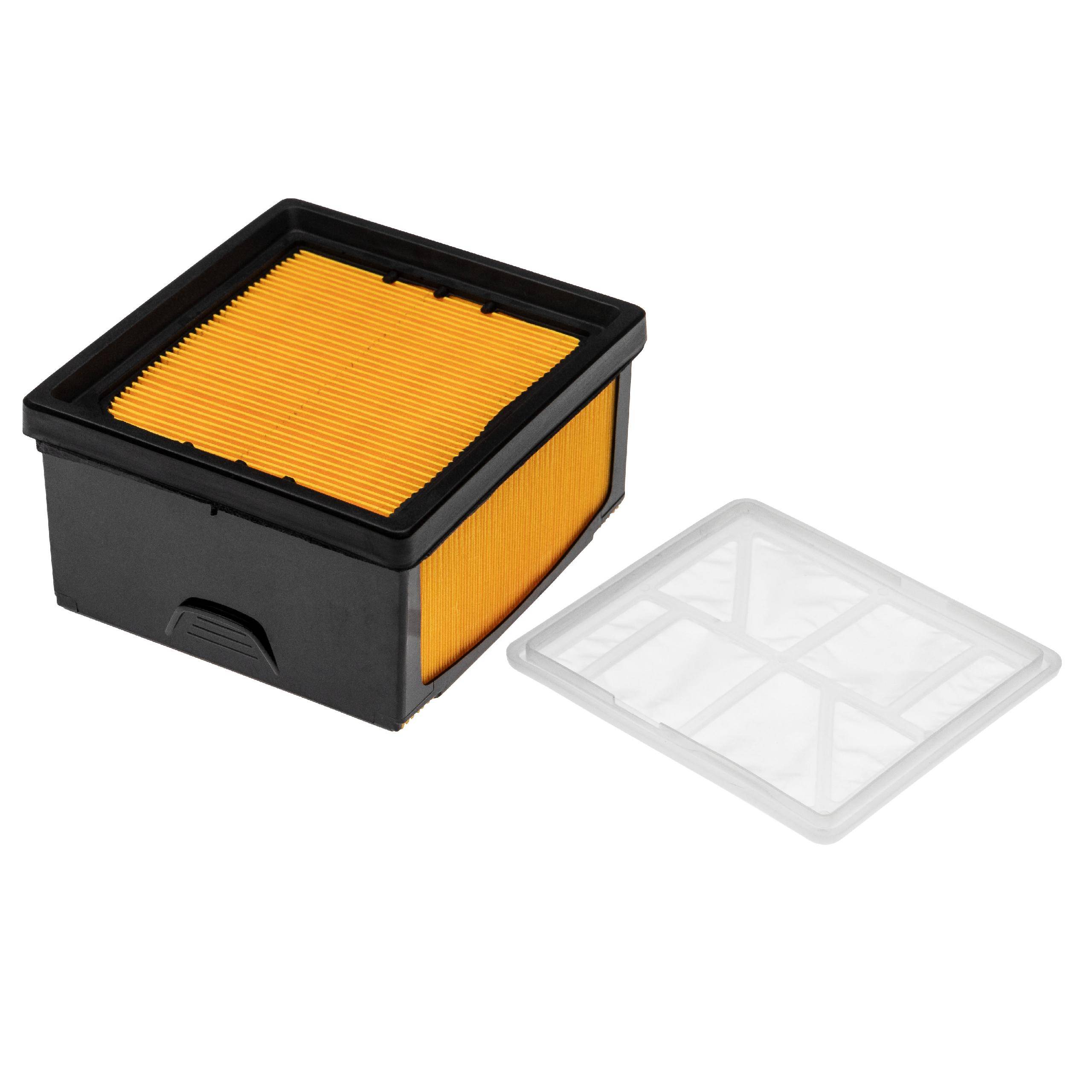 vhbw 2-tlg. Filterset kompatibel mit Husqvarna/Partner K 760 | Trennschleifer (1x Vliesfilter, 1x Nylonfilter) Orange Schwarz Transparent