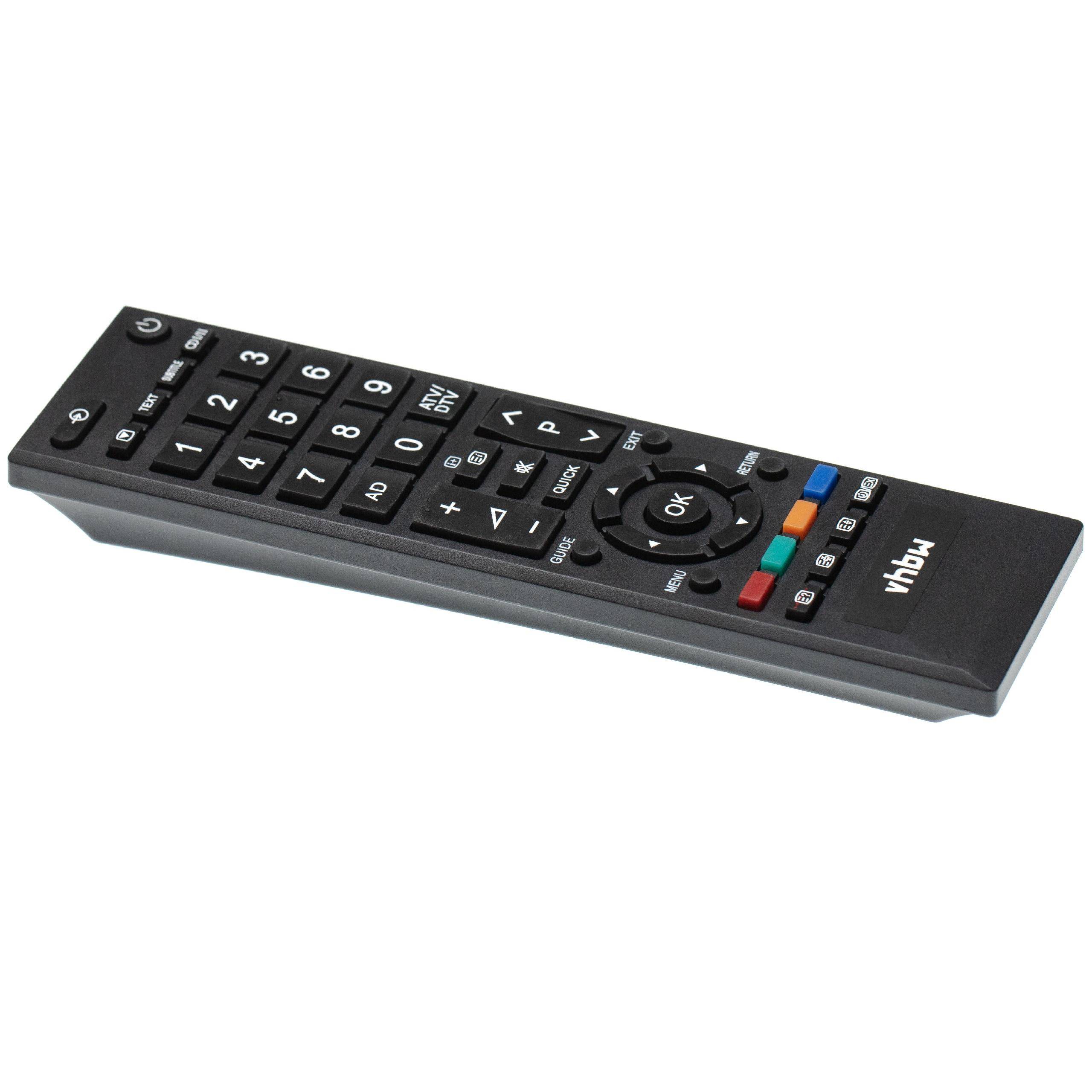 vhbw Fernbedienung kompatibel mit Toshiba 26AV713B, 26EL833G, 26AV635D, 26AV703, 26EL83G, 26AV625D, 26AV633D Fernseher, TV - Ersatzfernbedienung