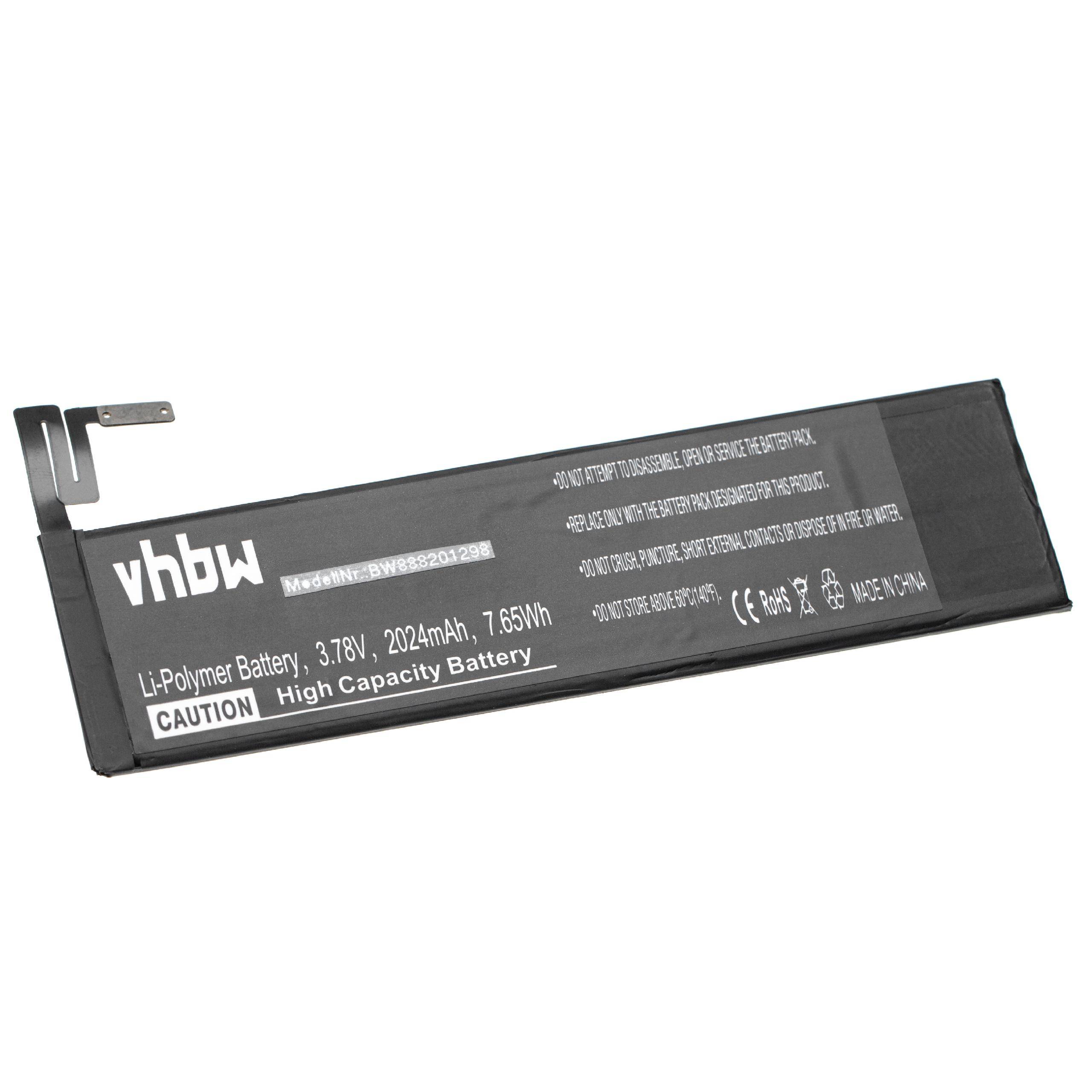 vhbw Akku Ersatz für Apple A1542 für Wireless Touchpad (2024 mAh, 3,78 V, Li-Polymer)