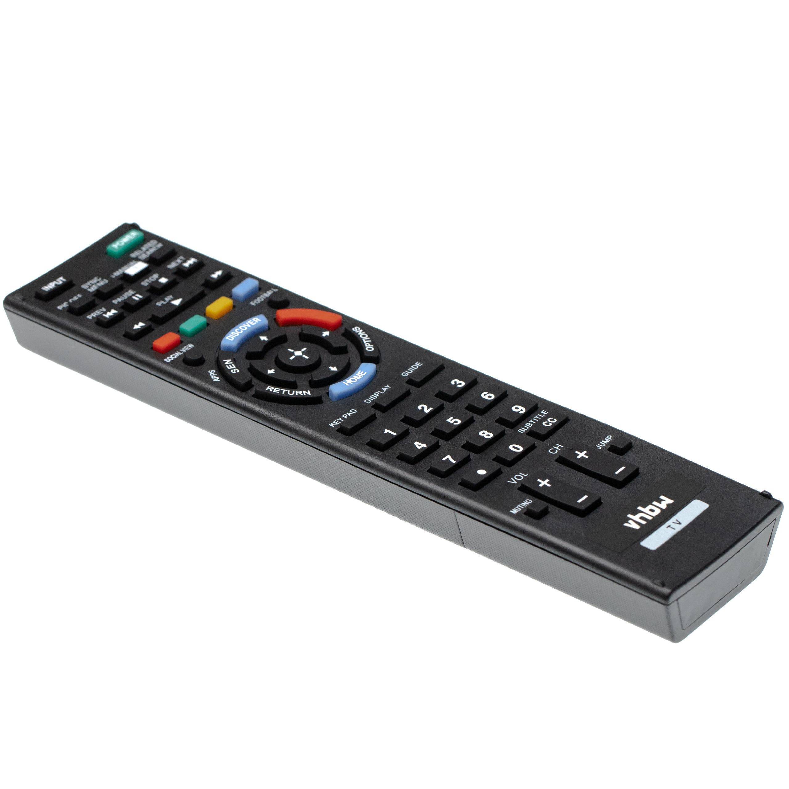 vhbw Fernbedienung kompatibel mit Sony KDL-40R470B, KDL-40W580B, KDL-40W590B, KDL-40W600B, KDL-42W650A Fernseher, TV - Ersatzfernbedienung
