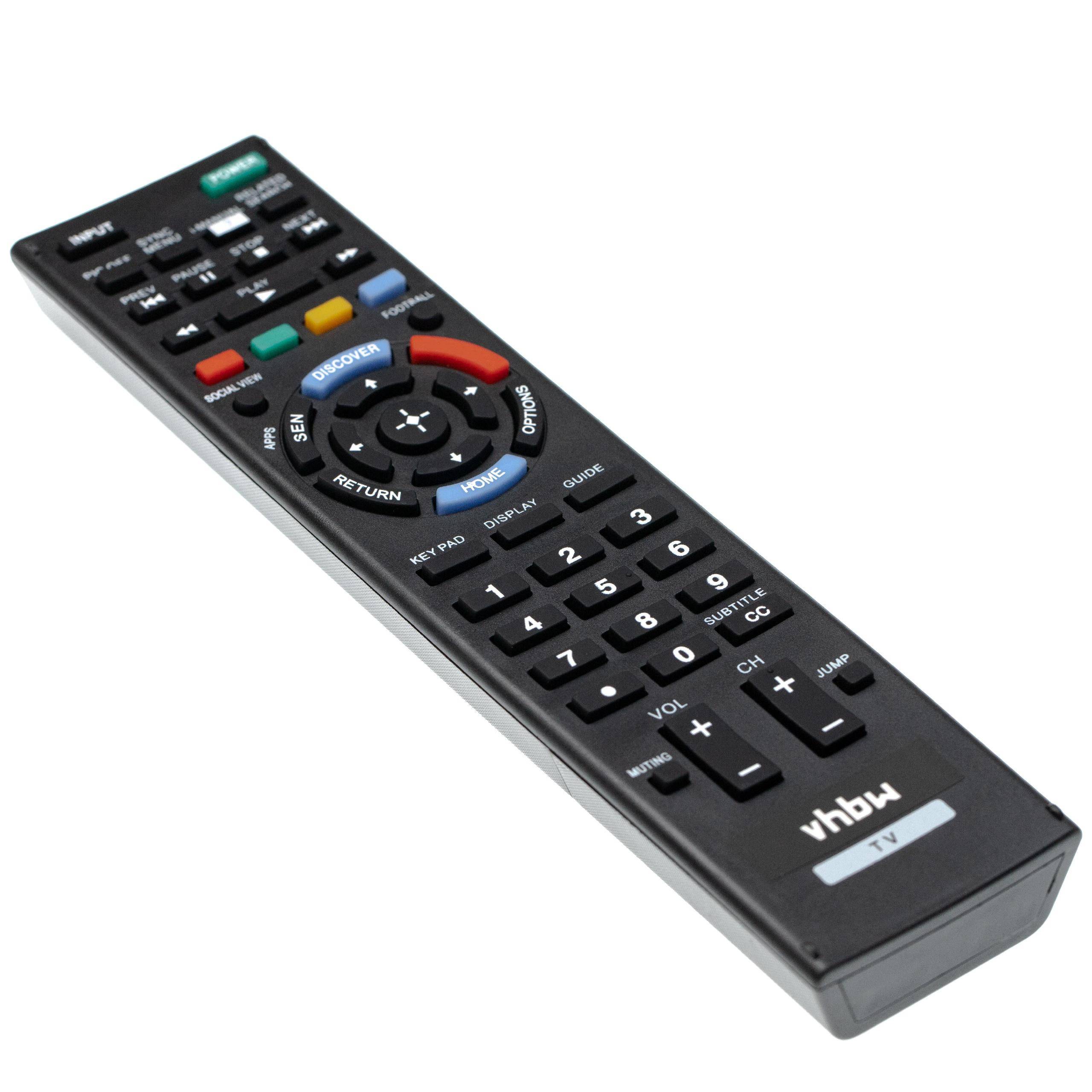 vhbw Fernbedienung kompatibel mit Sony KDL-40R470B, KDL-40W580B, KDL-40W590B, KDL-40W600B, KDL-42W650A Fernseher, TV - Ersatzfernbedienung