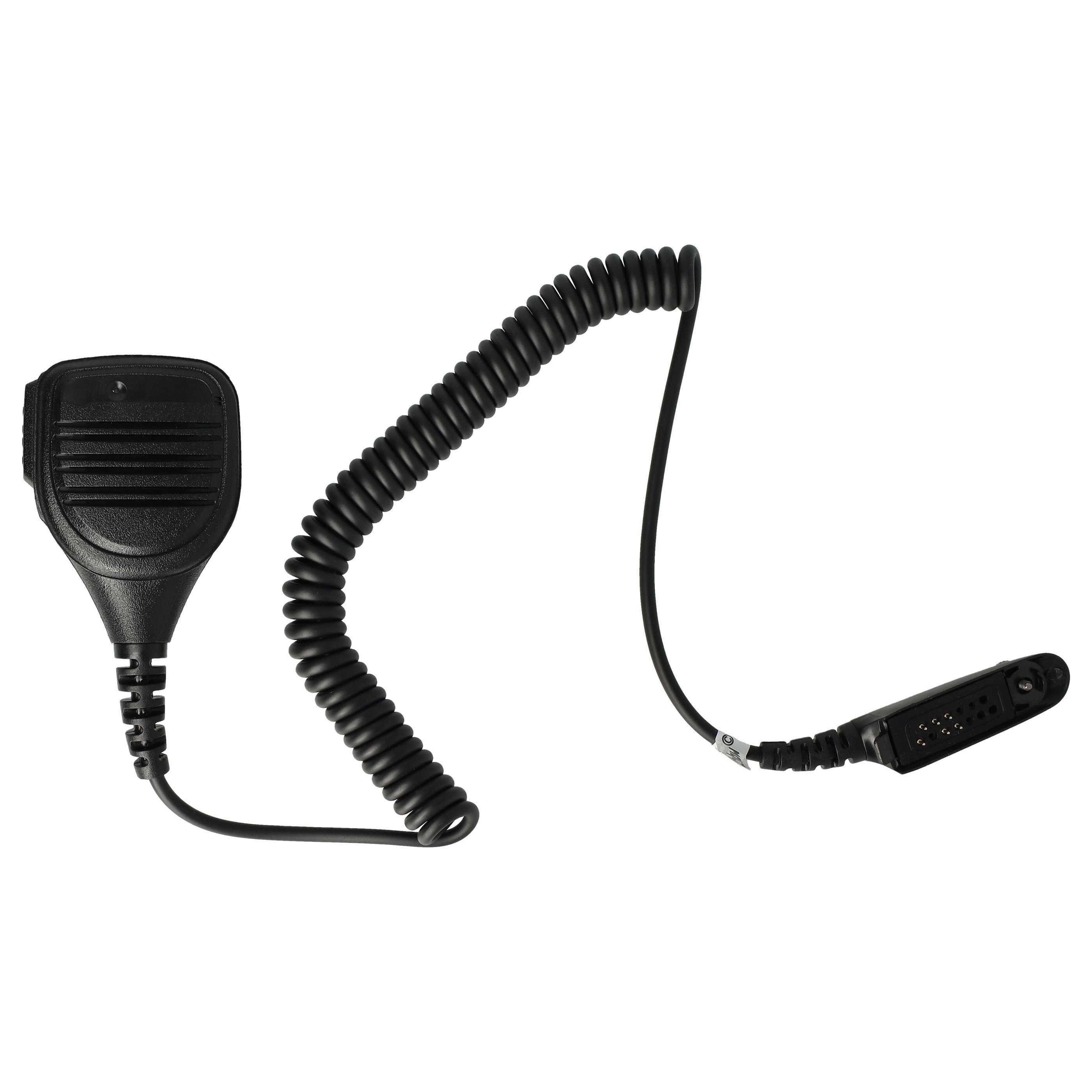 vhbw Lautsprecher-Mikrofon kompatibel mit Motorola GP650, MTP700, HT1250LS, HT1550, HT750, HT1550XLS, MTX8250, HT1250, GP680 Funkgerät