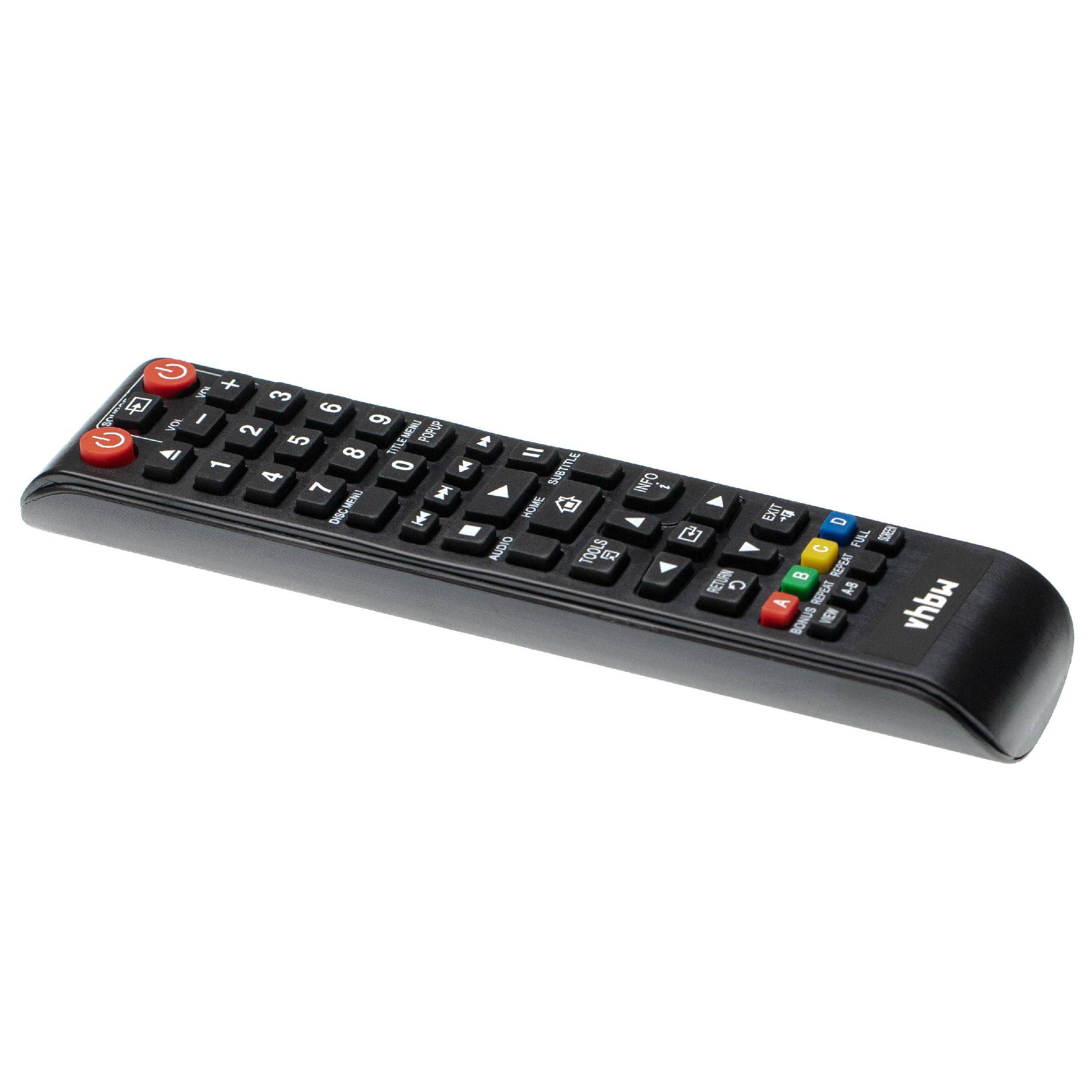vhbw Fernbedienung kompatibel mit Samsung BDF5100/ZA, BD-F5100/ZA, BDF5100, BD-F5100, BDES5300 Blu-Ray Disc Player - Ersatzfernbedienung