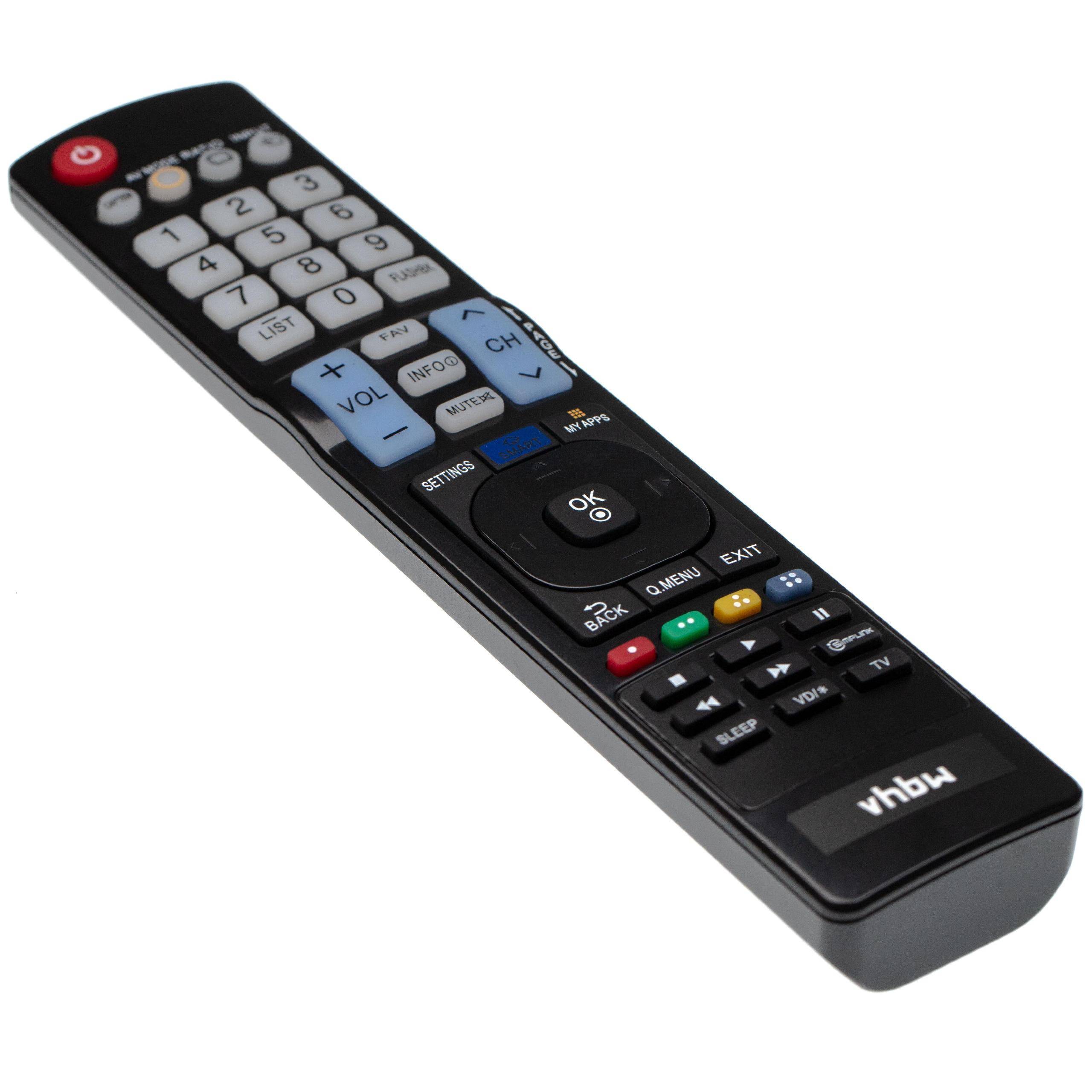 vhbw Fernbedienung kompatibel mit LG 32LB5800UG, 32LB5800-UG, 32LB5800, 32LB580BUG, 32LB580B-UG, 32LB580B Fernseher, TV - Ersatzfernbedienung