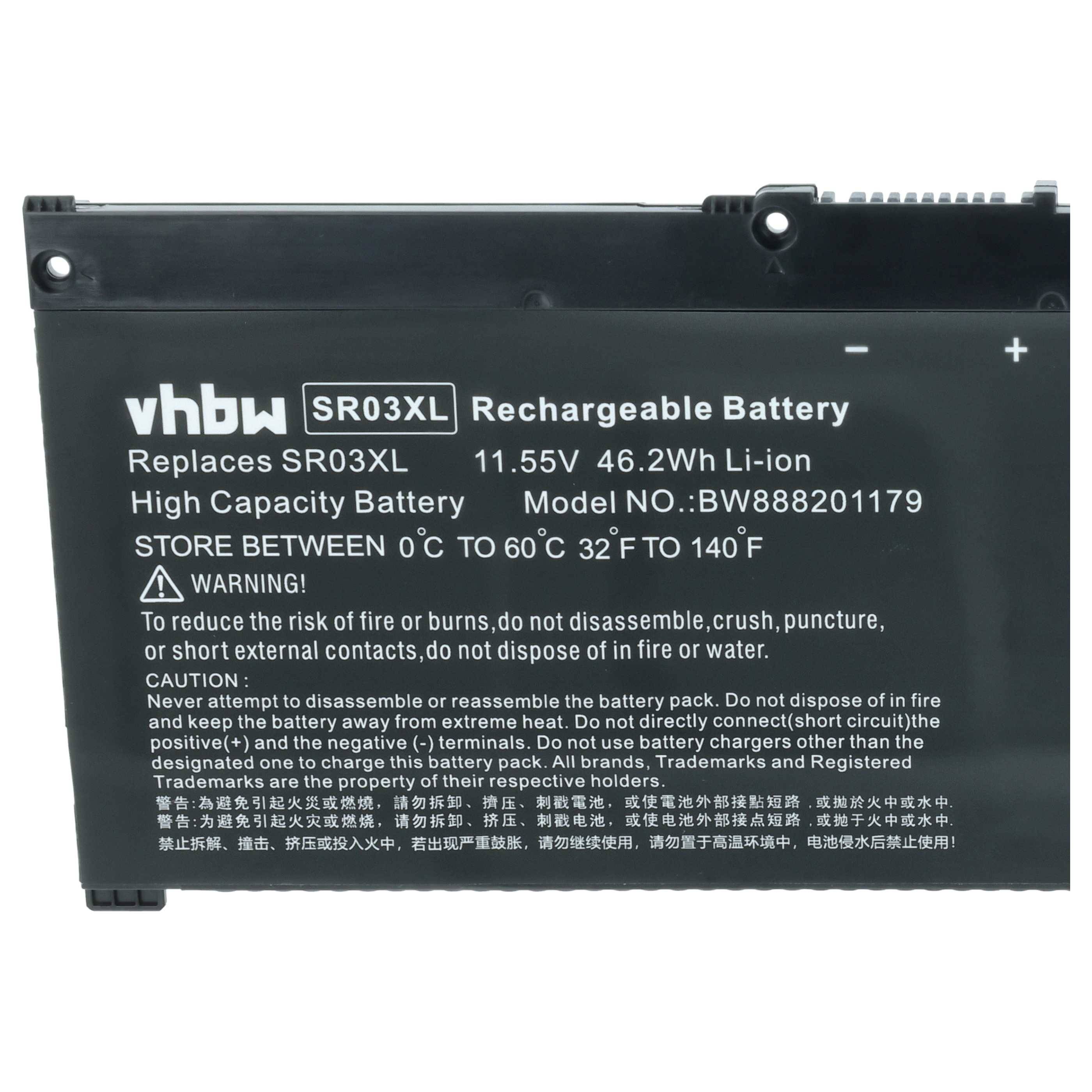 vhbw Akku kompatibel mit HP Pavilion Gaming 15-cx0077TX, 15-cx0079TX, 15-cx0078TX Notebook (4000 mAh, 11,55 V, Li-Polymer)