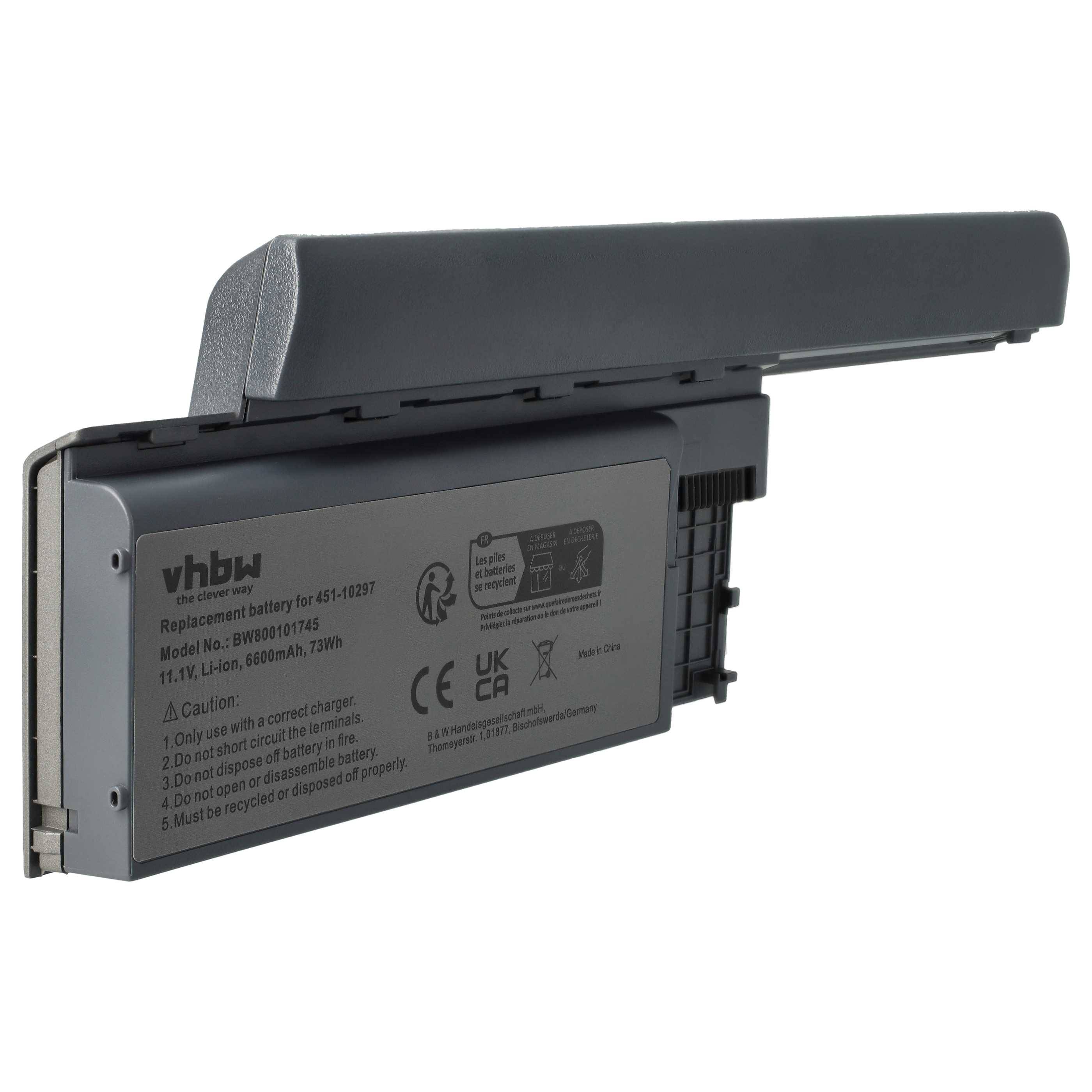 vhbw Akku Ersatz für Dell TD175, TD117, TD116, TC030, PD685, TG226, RC126, RD301, RD300 für Notebook (6600 mAh, 11,1 V, Li-Ion)