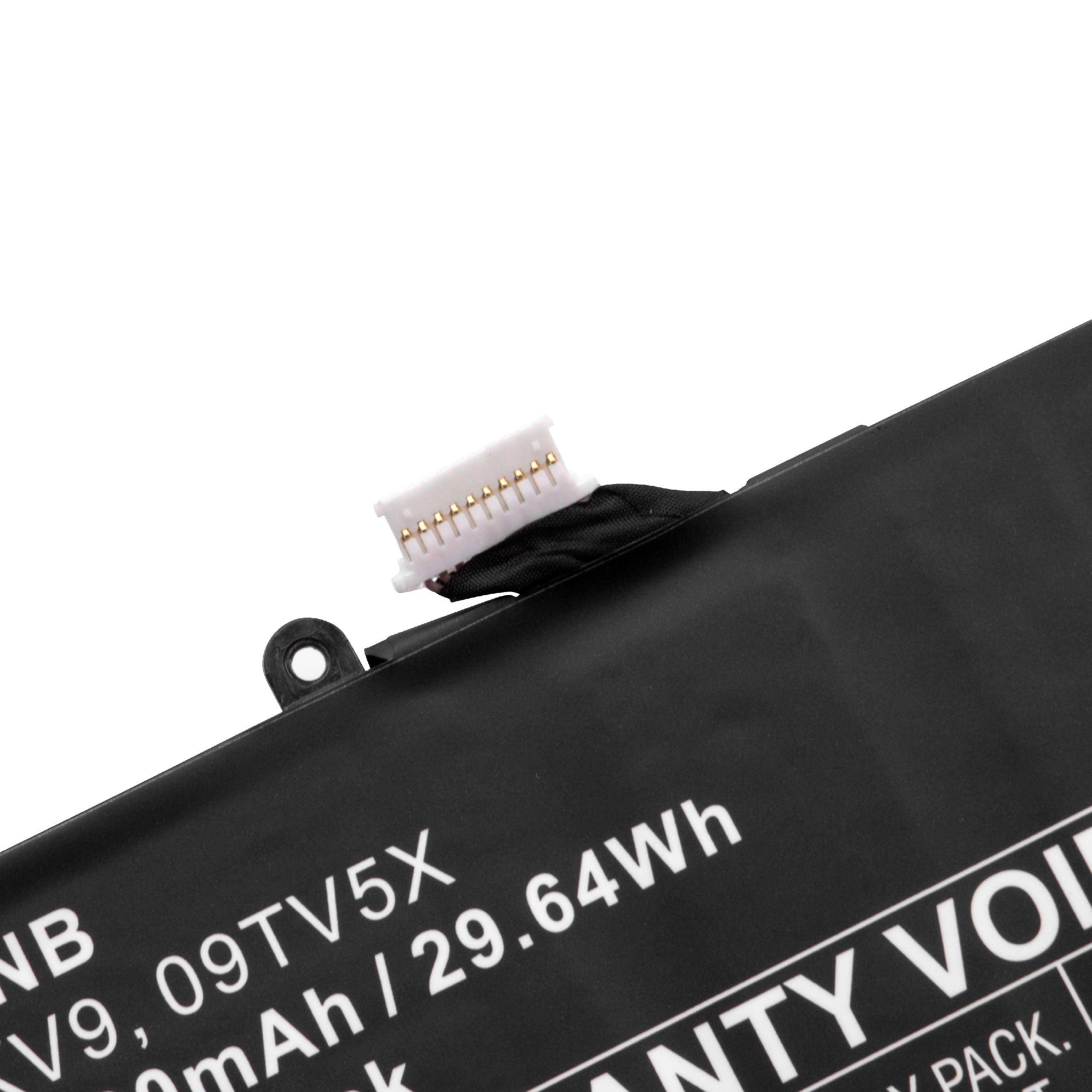 vhbw Akku kompatibel mit Dell XPS 12-9250-D4605TB | Notebook (3900 mAh, 7,6 V, Li-Polymer)