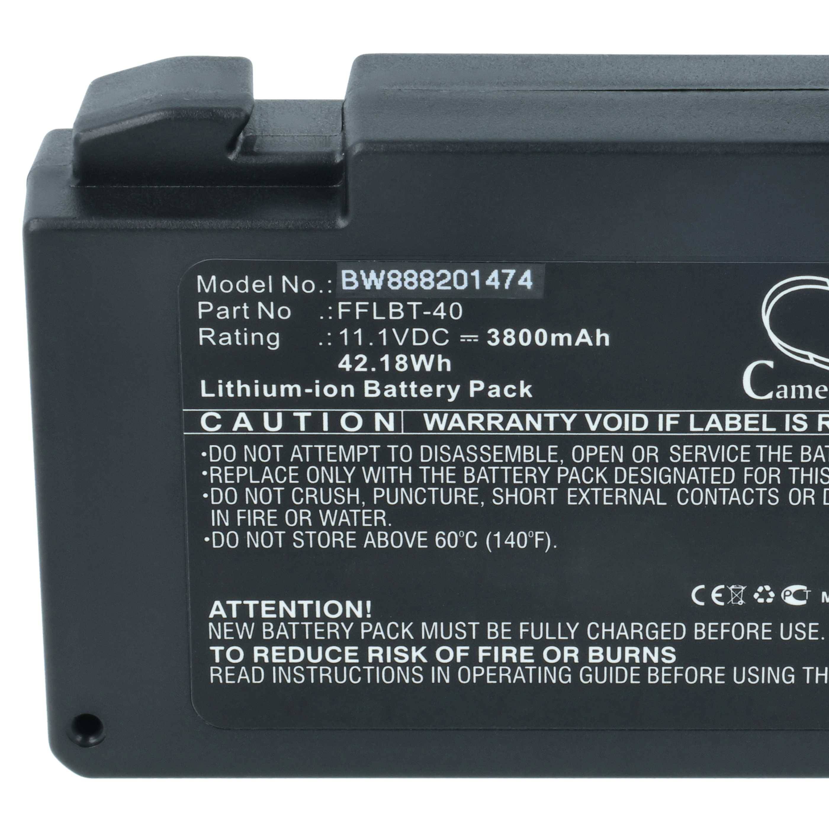 vhbw Akku Ersatz für INNO FFLBT-40 | für Spleissgerät (3800mAh, 11,1V, Li-Ion)