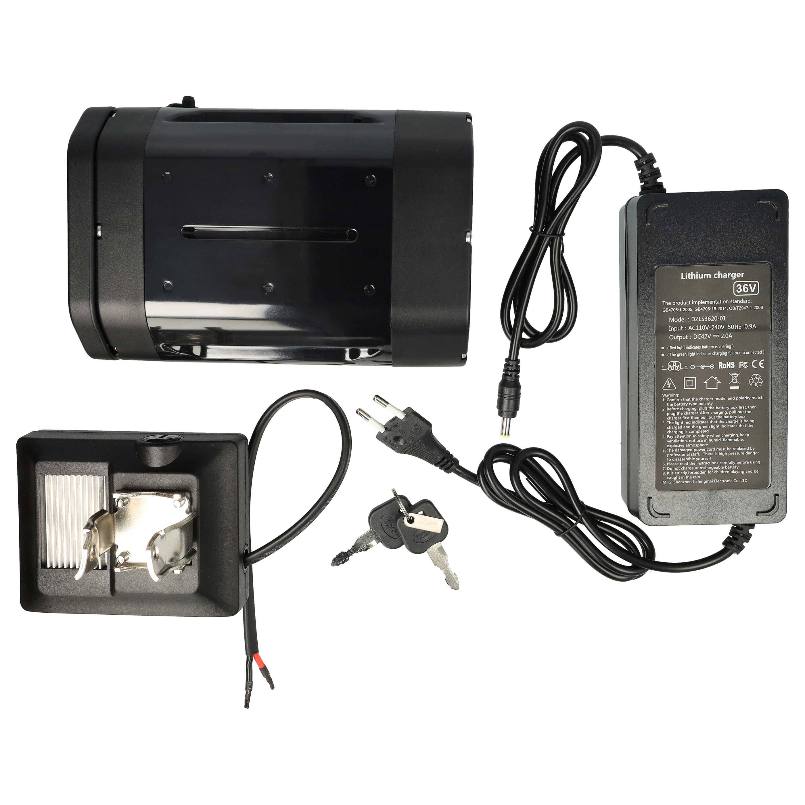 vhbw Akku kompatibel mit Curtis E-Bike Elektrofahrrad (10Ah, 36V, Li-Ion)