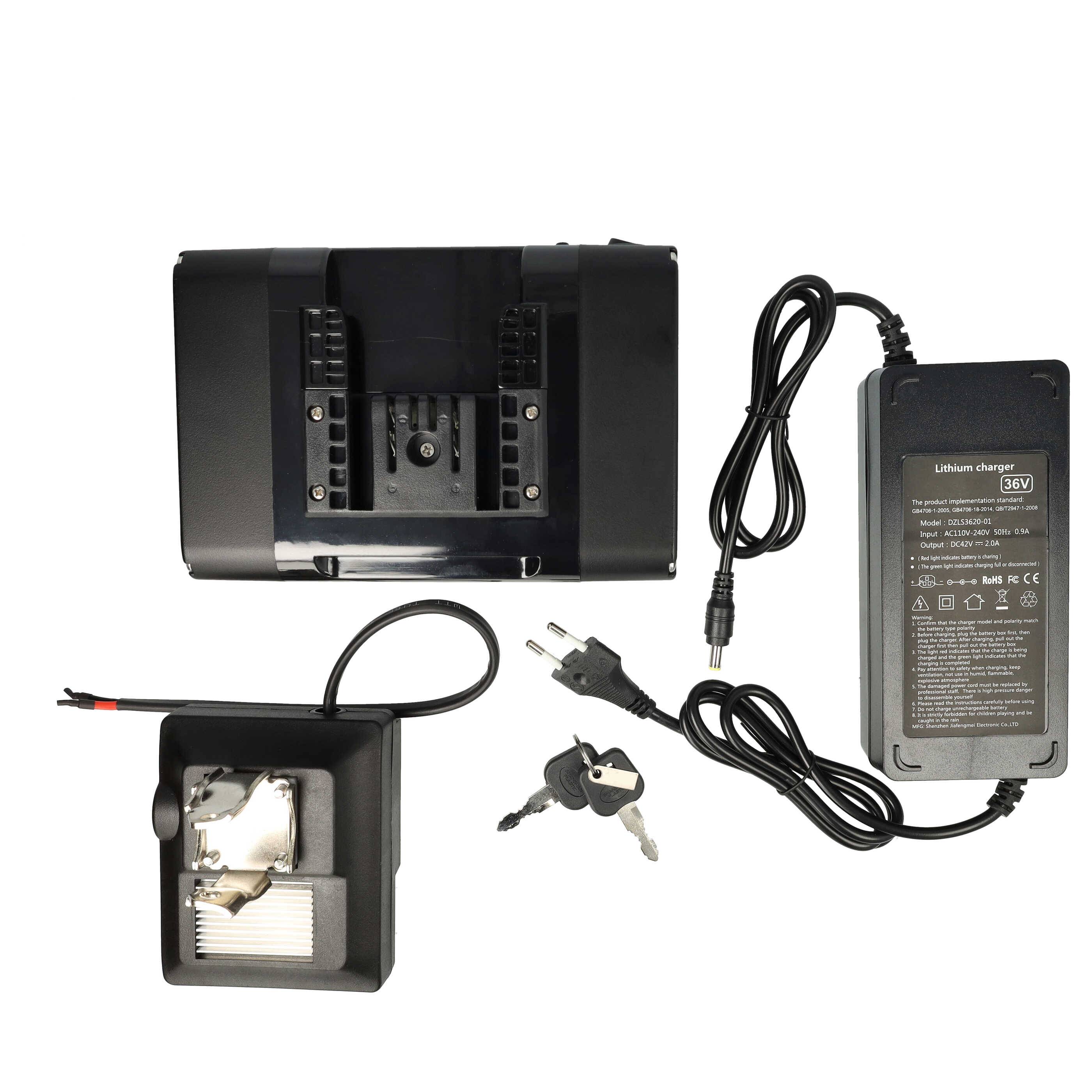 vhbw Akku kompatibel mit VanRaam E-Bike Elektrofahrrad (10Ah, 36V, Li-Ion)